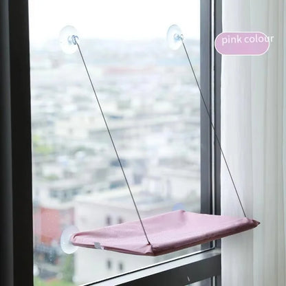 Winter Cat Window Hammock - Heavy Duty Suction Cup Cat Window Perch for Indoor Cats, Space Saving Hanging Bed & Climbing Frame
