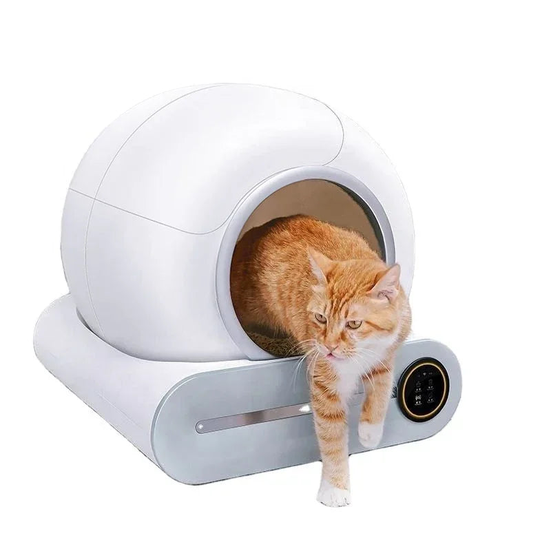OVOZI 65L Smart Cat Litter Box | Fully Automatic Closed Cat Toilet with 2.4GHz Wi-Fi APP Control, Easy Clean & Automatic Deodorizer