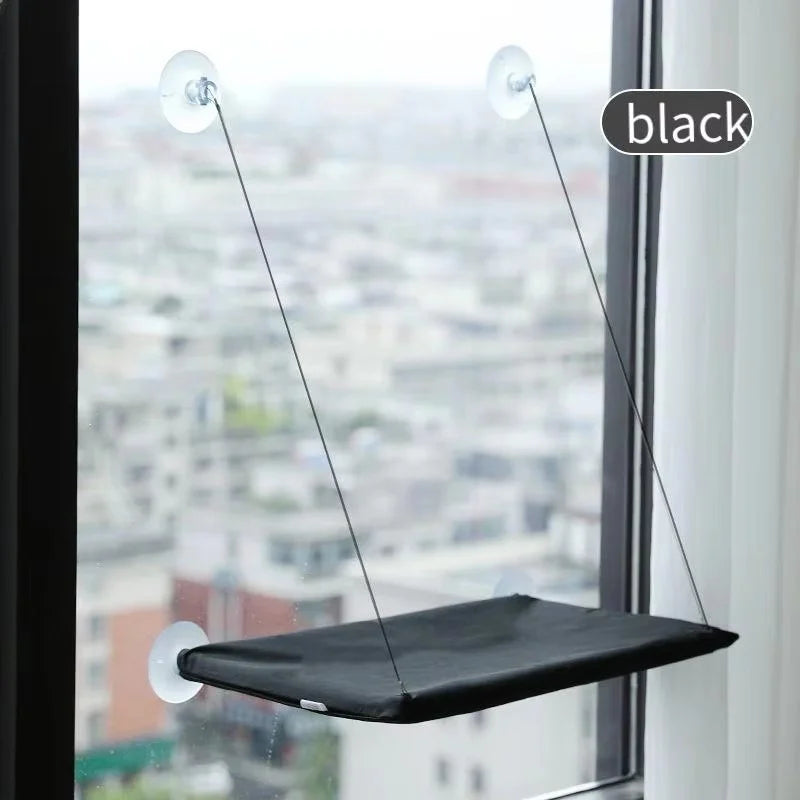 Winter Cat Window Hammock - Heavy Duty Suction Cup Cat Window Perch for Indoor Cats, Space Saving Hanging Bed & Climbing Frame