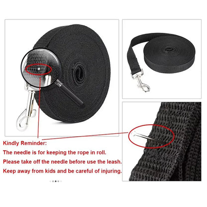 Nylon Extra Long Dog Leash | Heavy Duty Tracking Lead