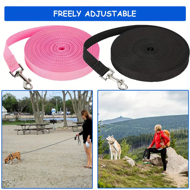 Nylon Extra Long Dog Leash | Heavy Duty Tracking Lead