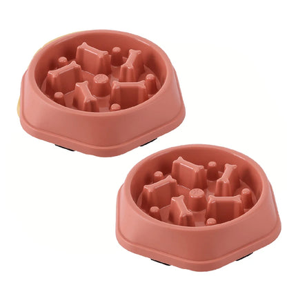 Non-Slip Pet Slow Feeder Bowl | Puzzle Dish for Dogs & Cats