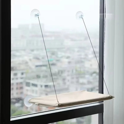 Winter Cat Window Hammock - Heavy Duty Suction Cup Cat Window Perch for Indoor Cats, Space Saving Hanging Bed & Climbing Frame