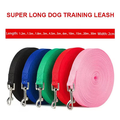 Nylon Extra Long Dog Leash | Heavy Duty Tracking Lead