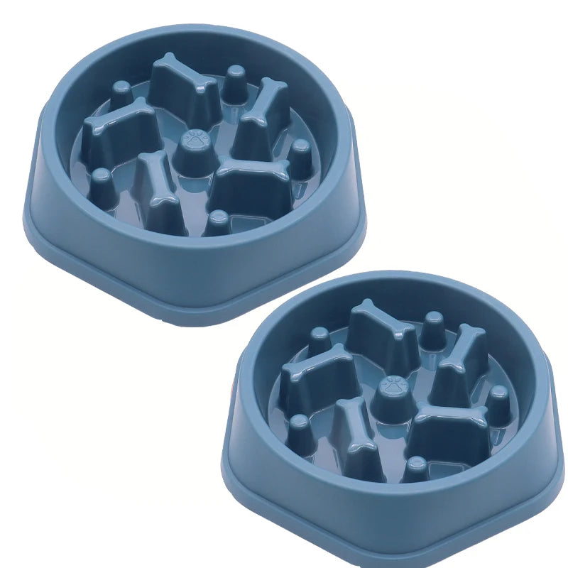 Non-Slip Pet Slow Feeder Bowl | Puzzle Dish for Dogs & Cats