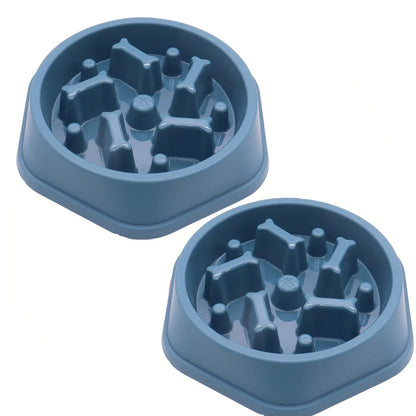 Non-Slip Pet Slow Feeder Bowl | Puzzle Dish for Dogs & Cats